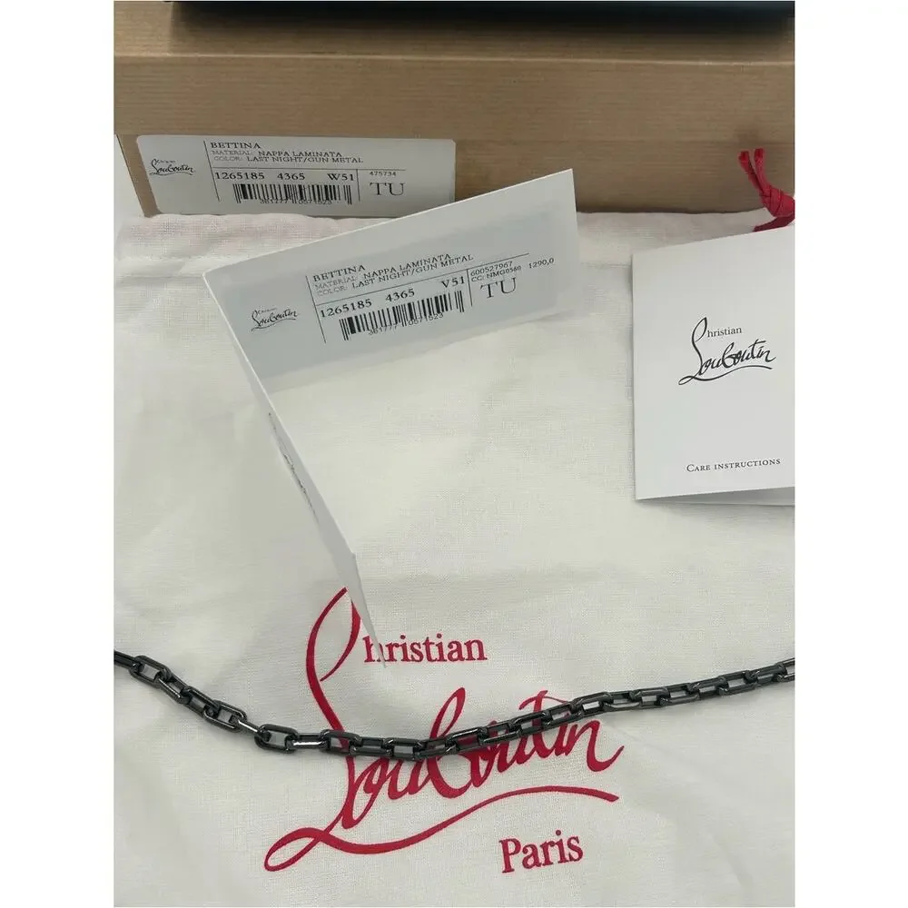 Women's Christian Louboutin Bettina nappa lamb leather wallet on a chain